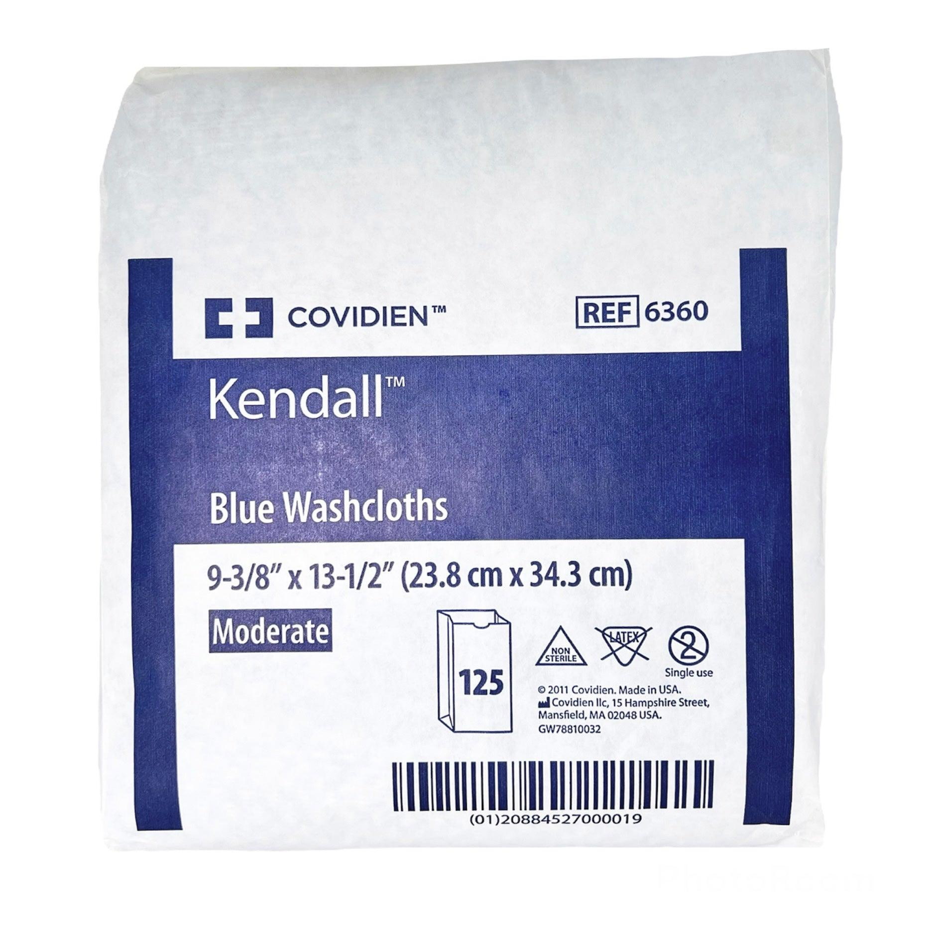 Kendall Disposable BlueWashcloth 9 3/8" x 13 1/2" (125/pack)