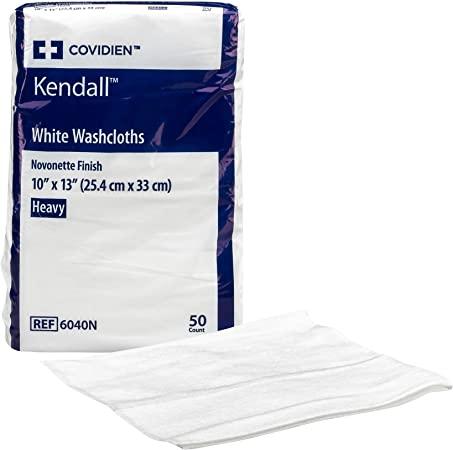 Kendall Disposable White Washcloth 10" X 13" (50/pack)