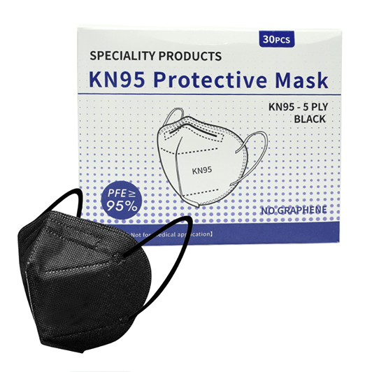 KN95 Face Mask - Black (30 pcs/box)