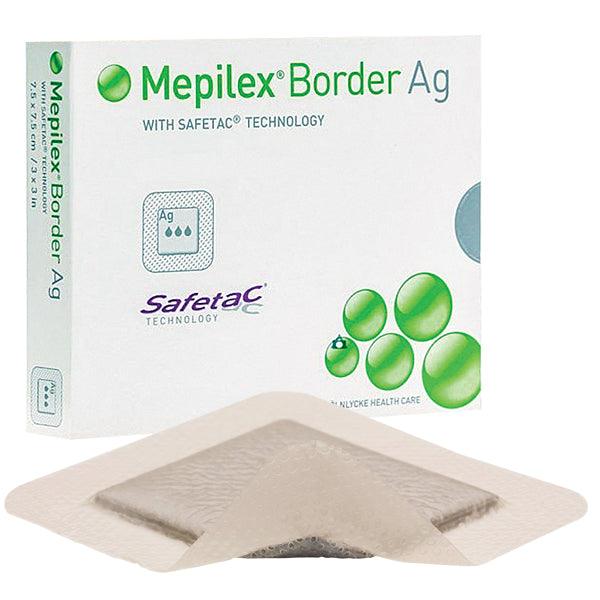 Mepilex Border AG Self-Adherent Antimicrobial Soft Silicone Foam Dressing by Molnlycke