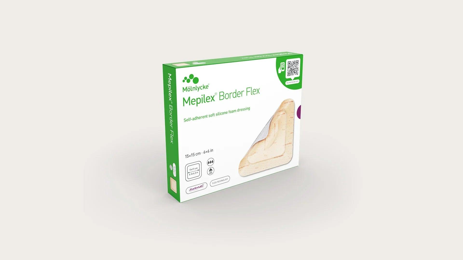 Mepilex Border Flex Self-Adherent Soft Silicone Foam Dressing by Molnlycke