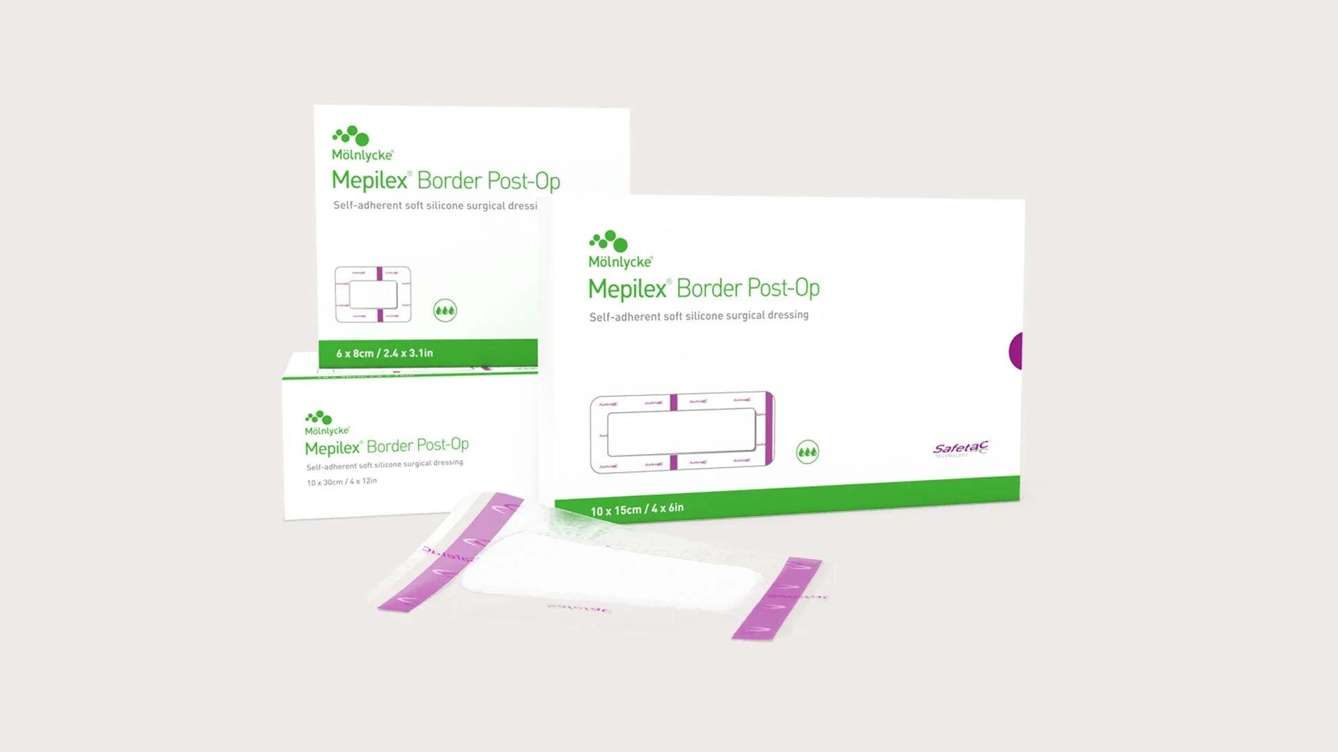 Mepilex Border Post-Op Self-adherent Soft Silicone Surgical Dressing by Molnlycke