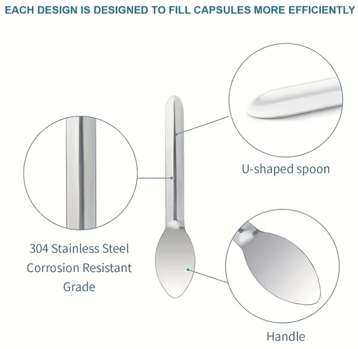 Mini Laboratory Spoon Set Stainless Steel 10/Pack