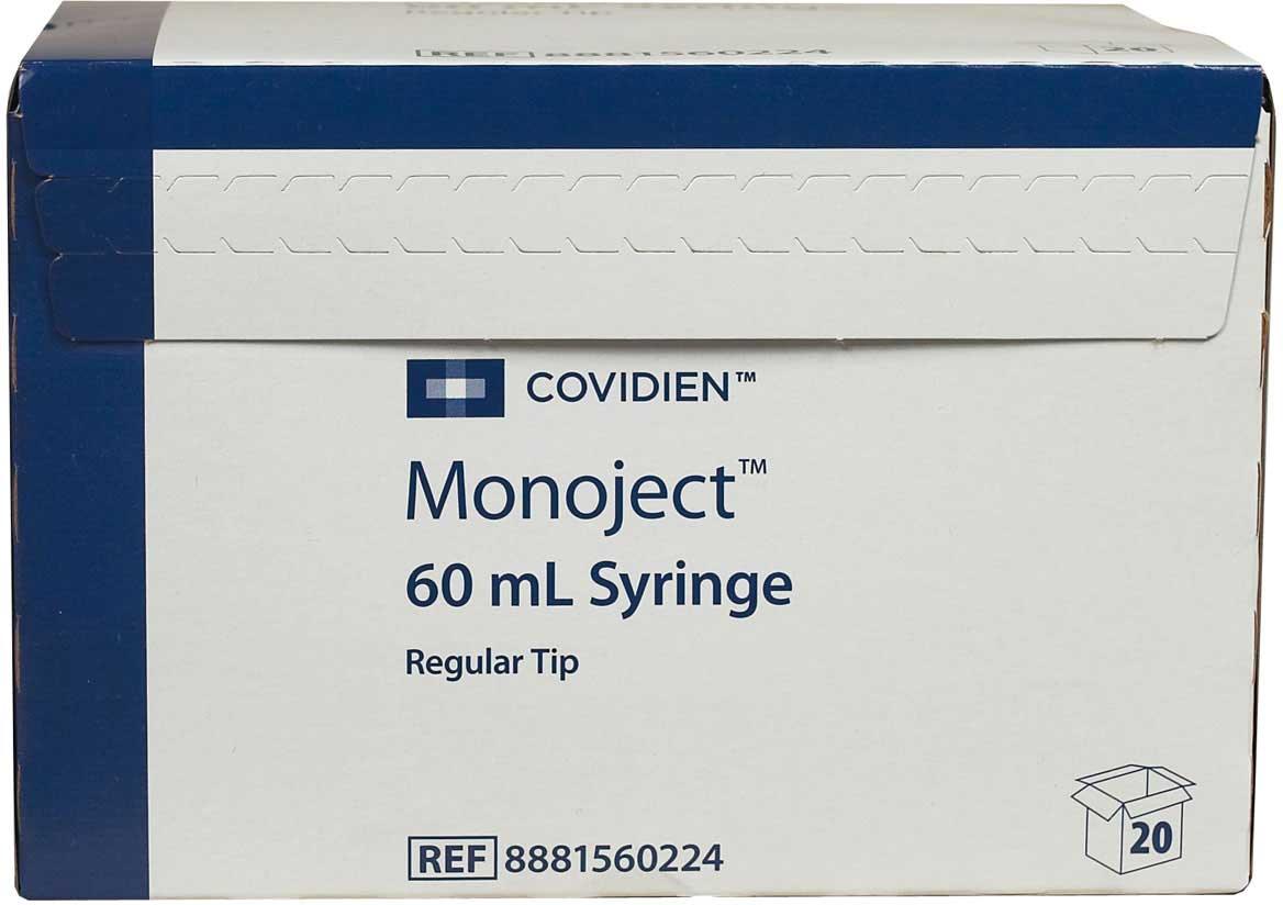 Monoject Rigid Irrigation Catheter Tip Syringes, 60 CC - Box of 20