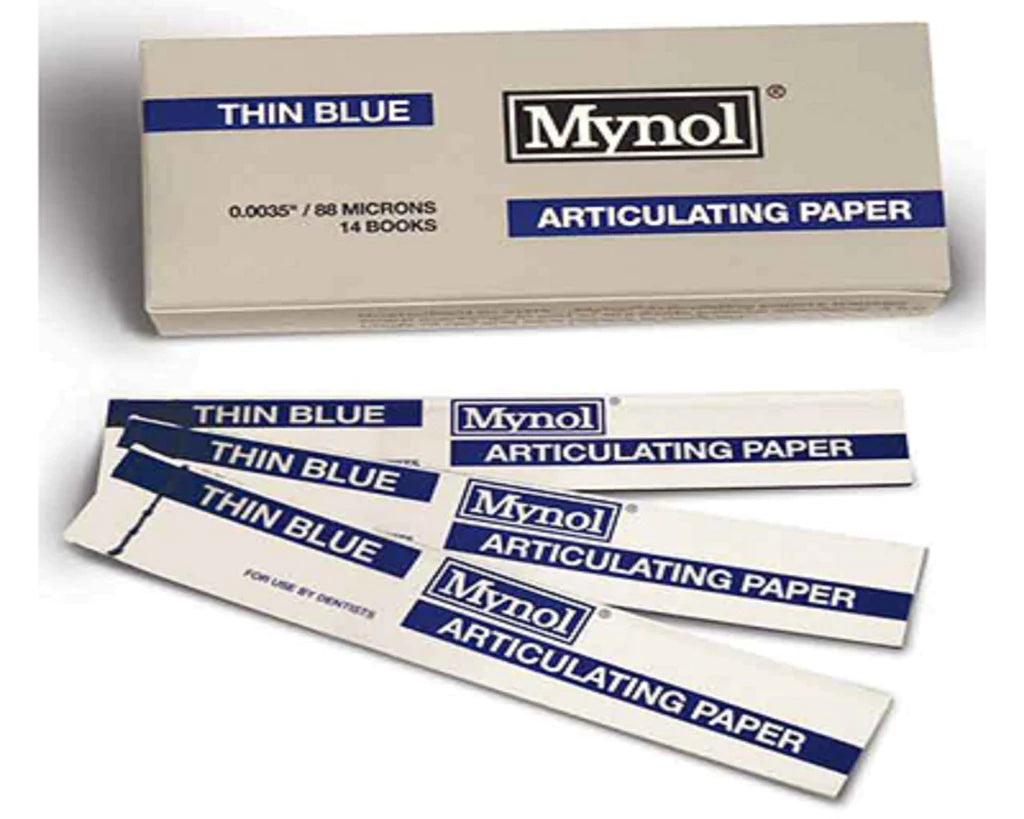 Mynol Articulating Papers - Thin Blue 0.0035" (88 Microns). 14 Books