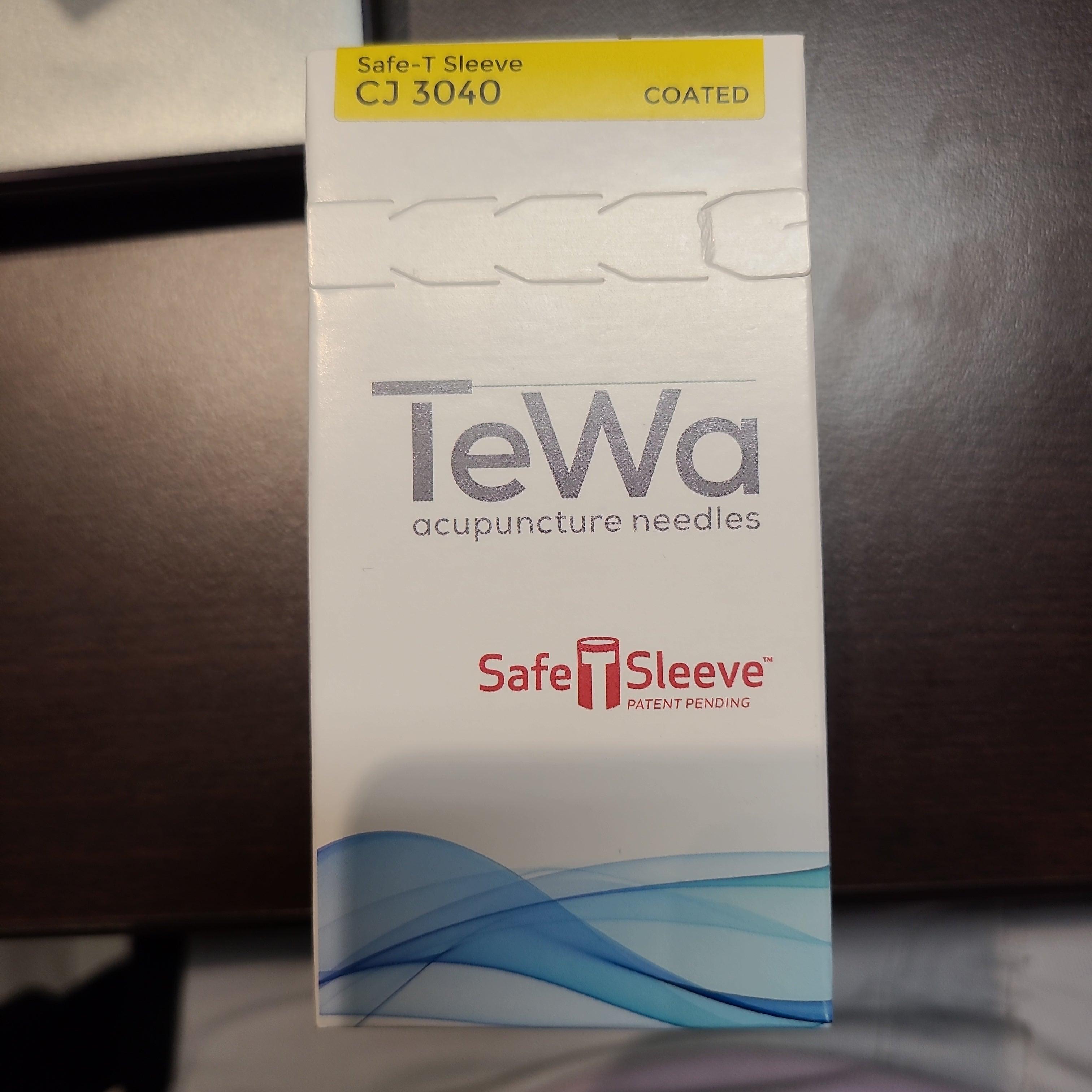 Needle Acupuncture 0.30 X 40mm Disp Tewa CTD W/safe T Sleeve Pk/100 TWCJ3040