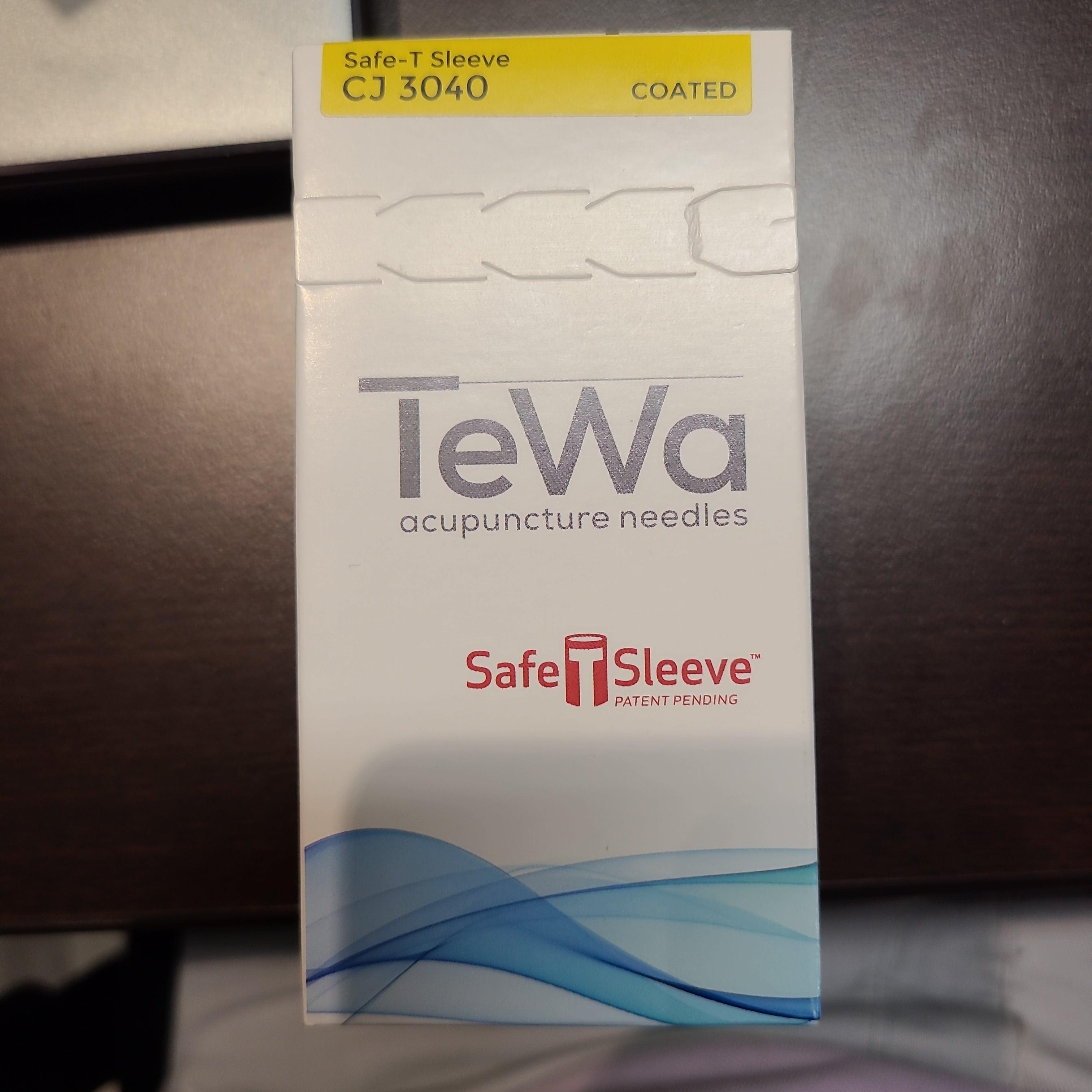 Needle Acupuncture 0.30 X 40mm Disp Tewa CTD W/safe T Sleeve Pk/100 TWCJ3040