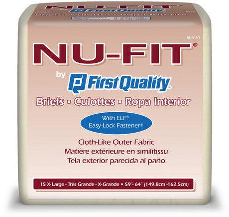 Nu-fit® By First Quality® Briefs Fqp Nu-fit X-large 59-64in Beige Case of 4 X 15s P56