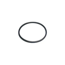 Black rubber O-ring gasket for urinal plumbing repair, isolated on white background