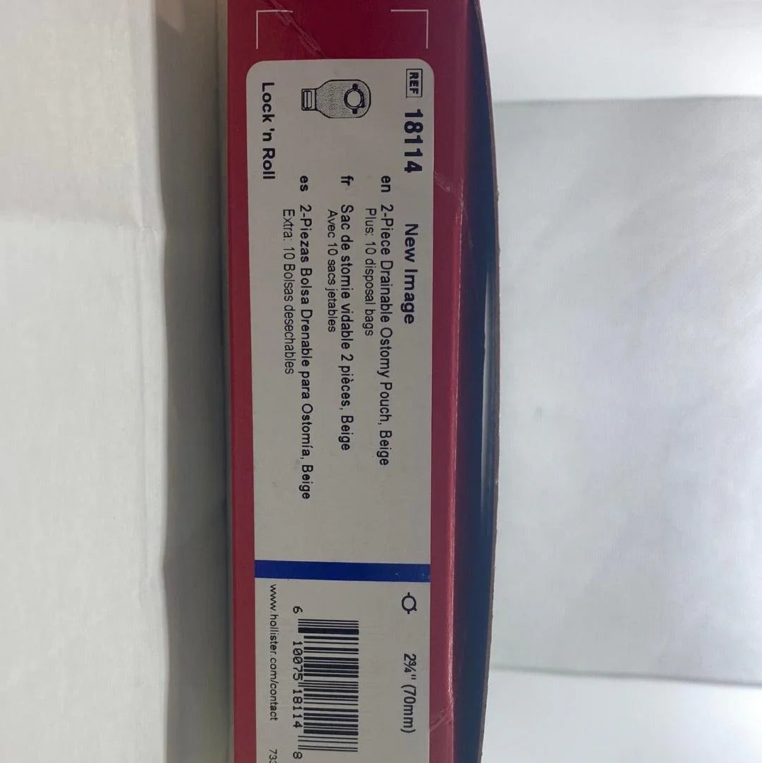 Pouch Ostomy Ni 2Pc Drainable Beige Lock N Roll 70Mm Blue Bx/10