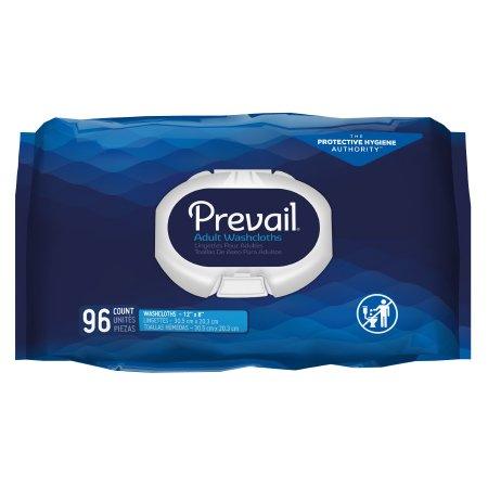 Prevail Adult Disposable Washcloths 12" x 8" (96 counts/pack)