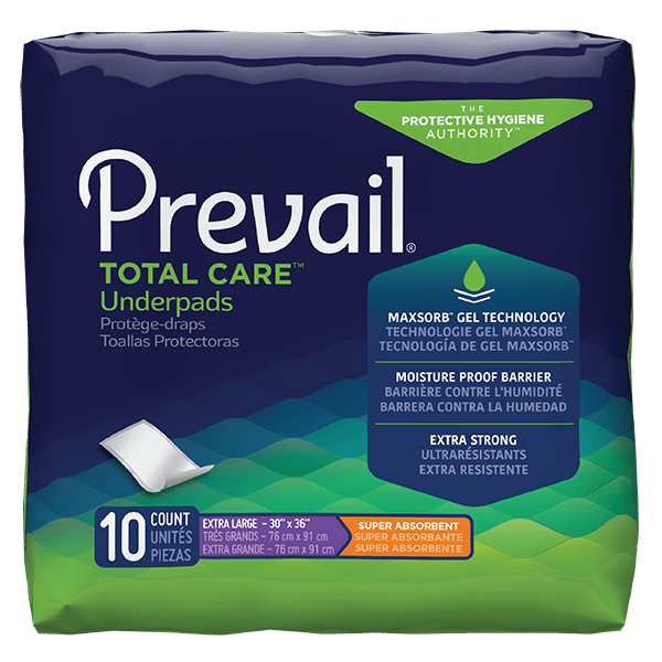 Prevail Super Absorbent Under Pad - 30" x 36" (10 count/bag)