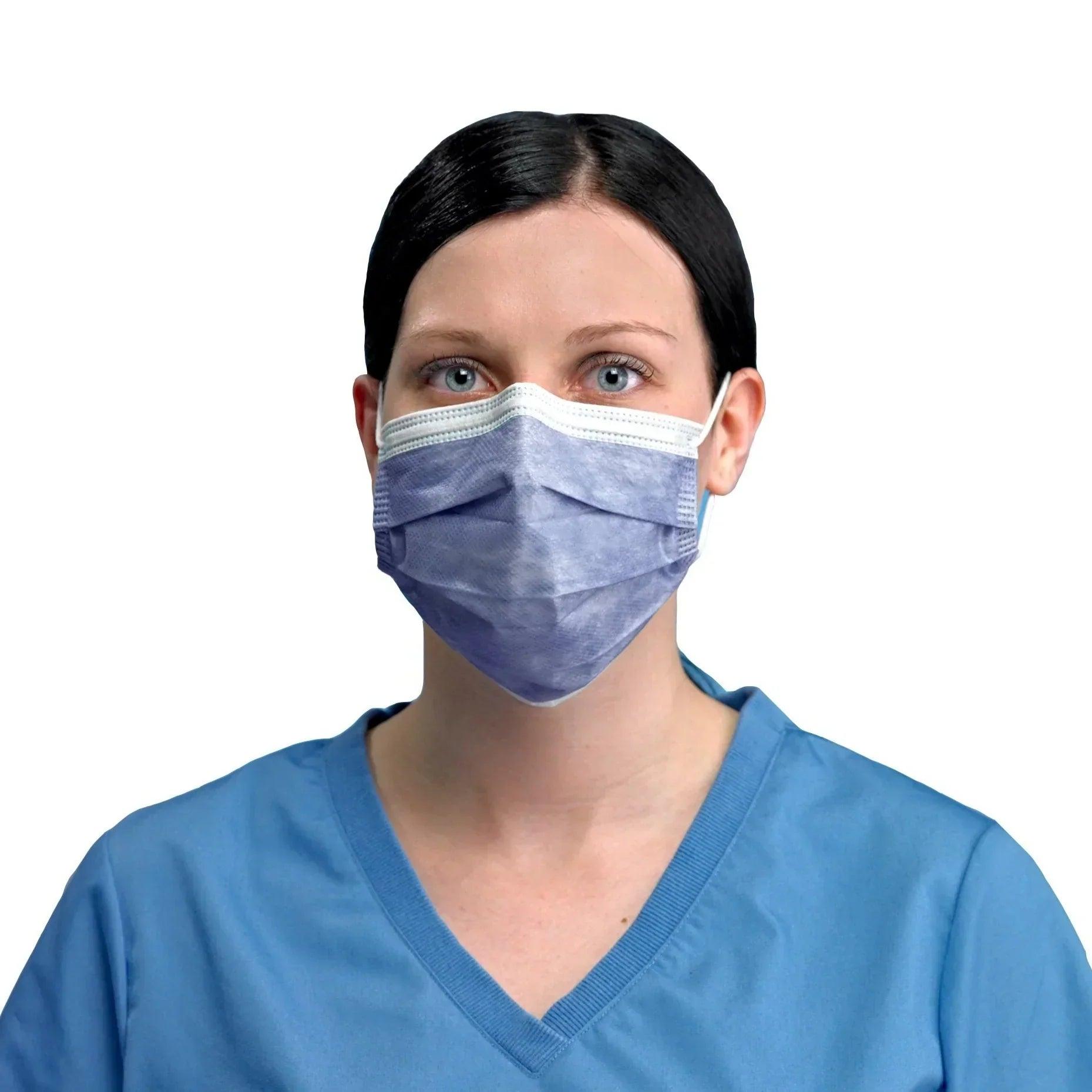 PRIMED Medical Face Mask Indigo - Anti-Fog Foam (ASTM Level 3) 4ply