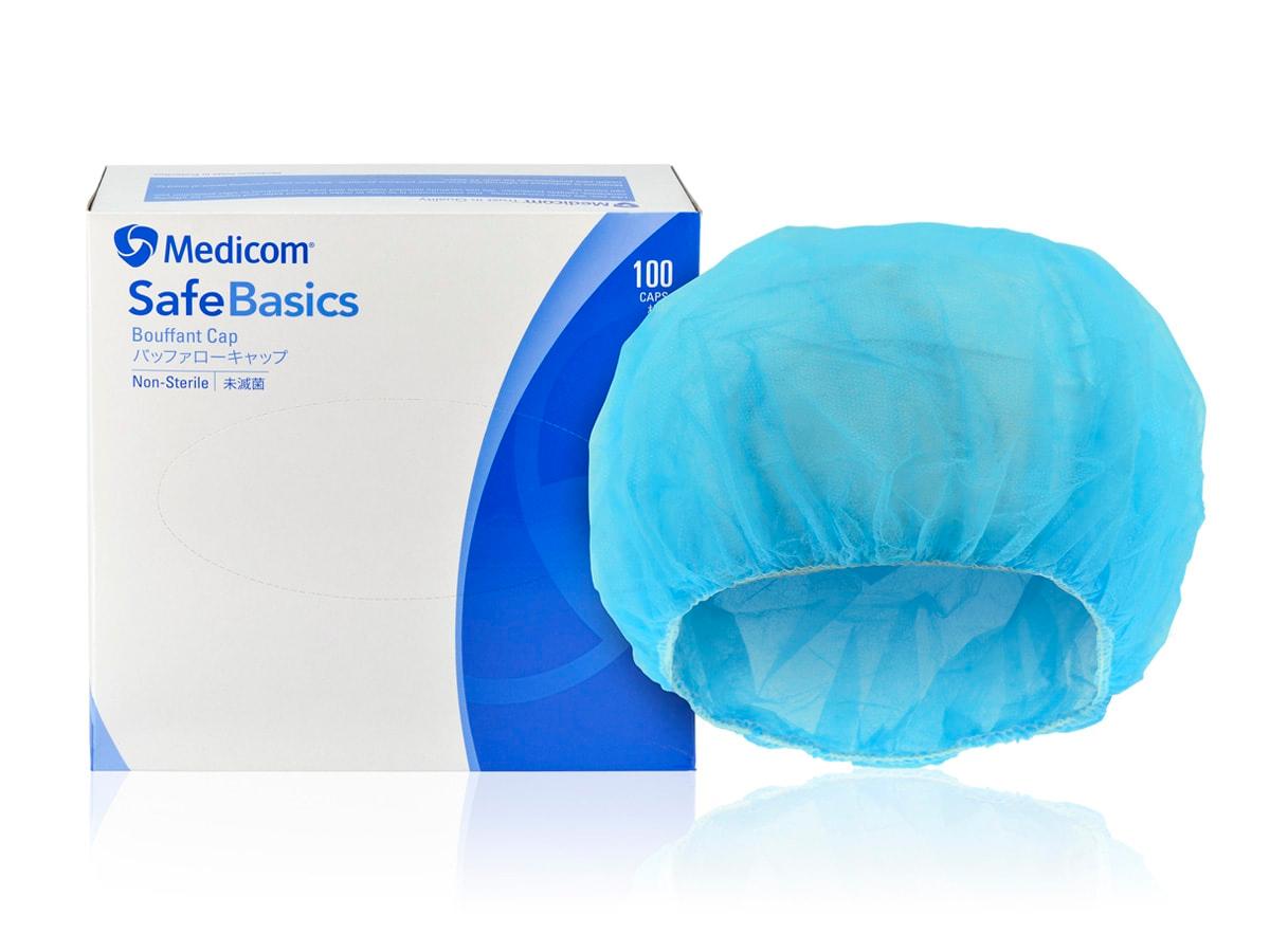 SafeBasics Disposable Bouffant Cap 21" - Blue