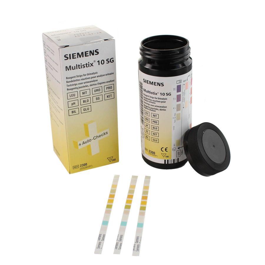 Siemens Multistix 10SG Urinalysis Strips for Urinalysis (100 Strips/Box)