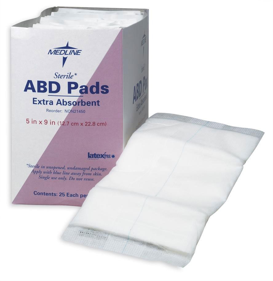 Medline Sterile Premium-Abdominal-Pad-5"x9"-NON21450