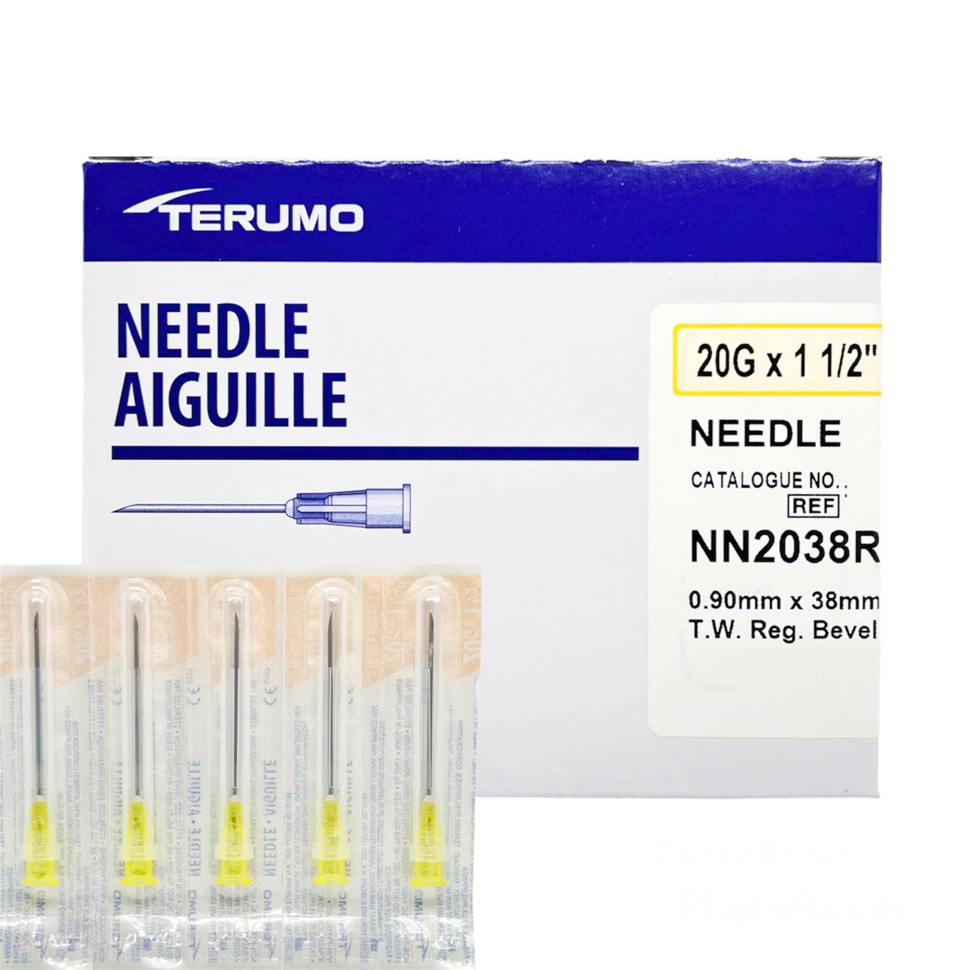 Terumo Hypodermic Needle 20G x 1.5" RB TW Clear Hub (100pcs/box)