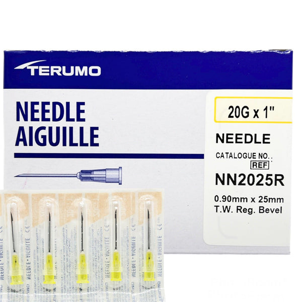 Terumo Hypodermic Needle 20G x 1 RB TW Clear Hub (100pcs/box)