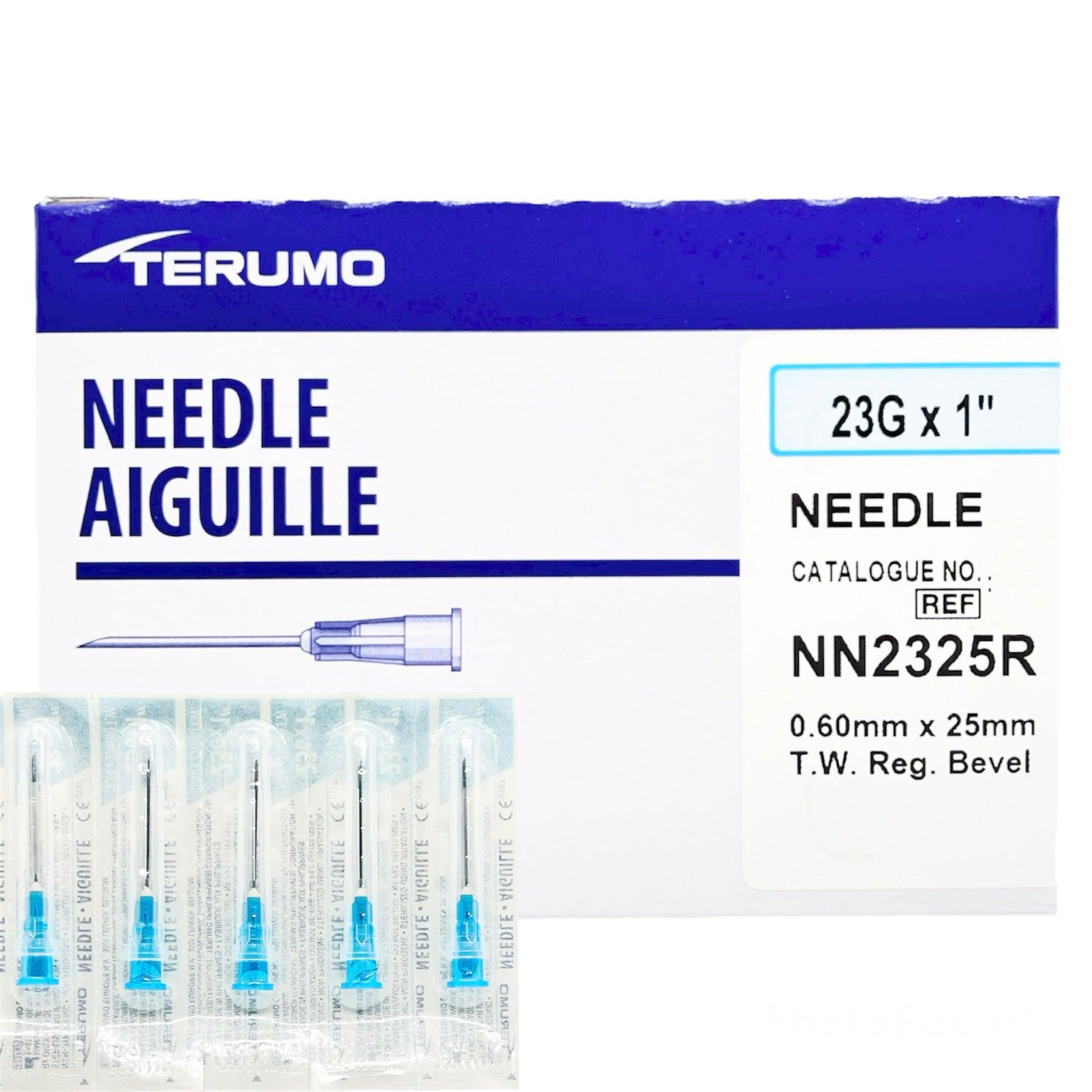 Terumo Hypodermic Needle 23G x 1" RB TW Clear Hub (100pcs/box)
