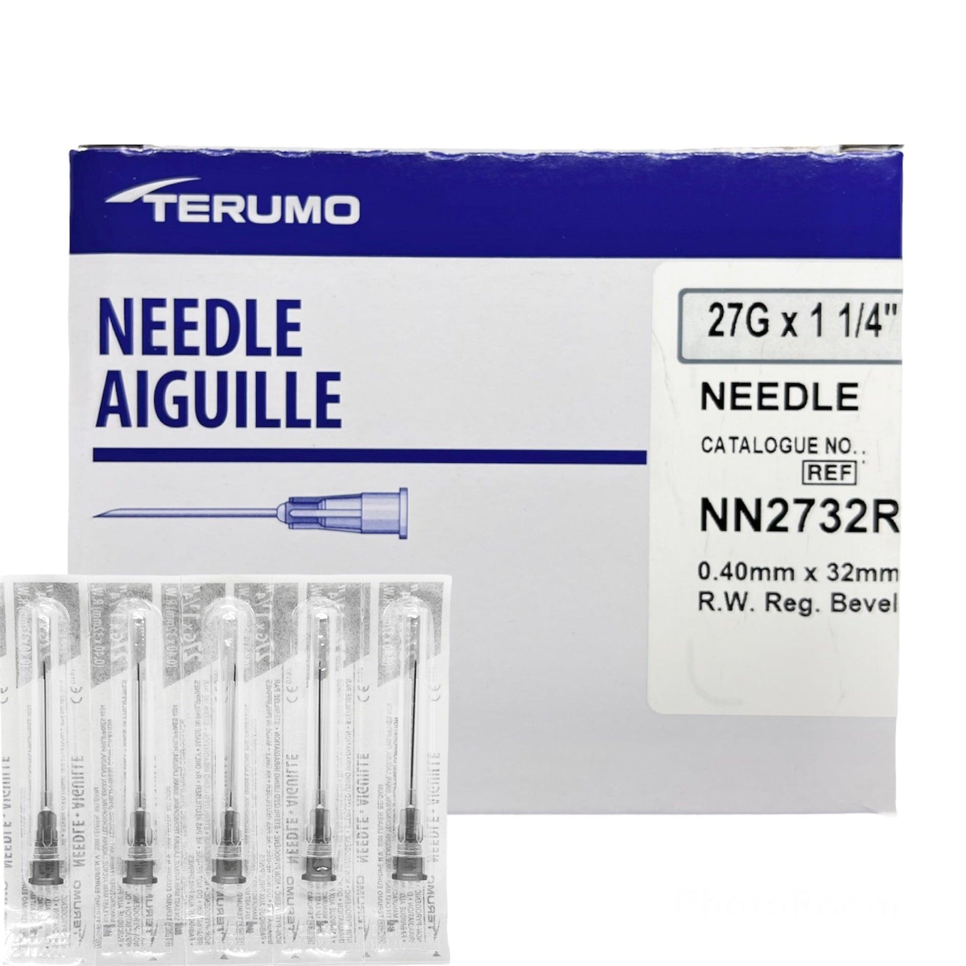 Terumo Hypodermic Needle 27G x 1.25" RB RW Clear Hub (100pcs/box)