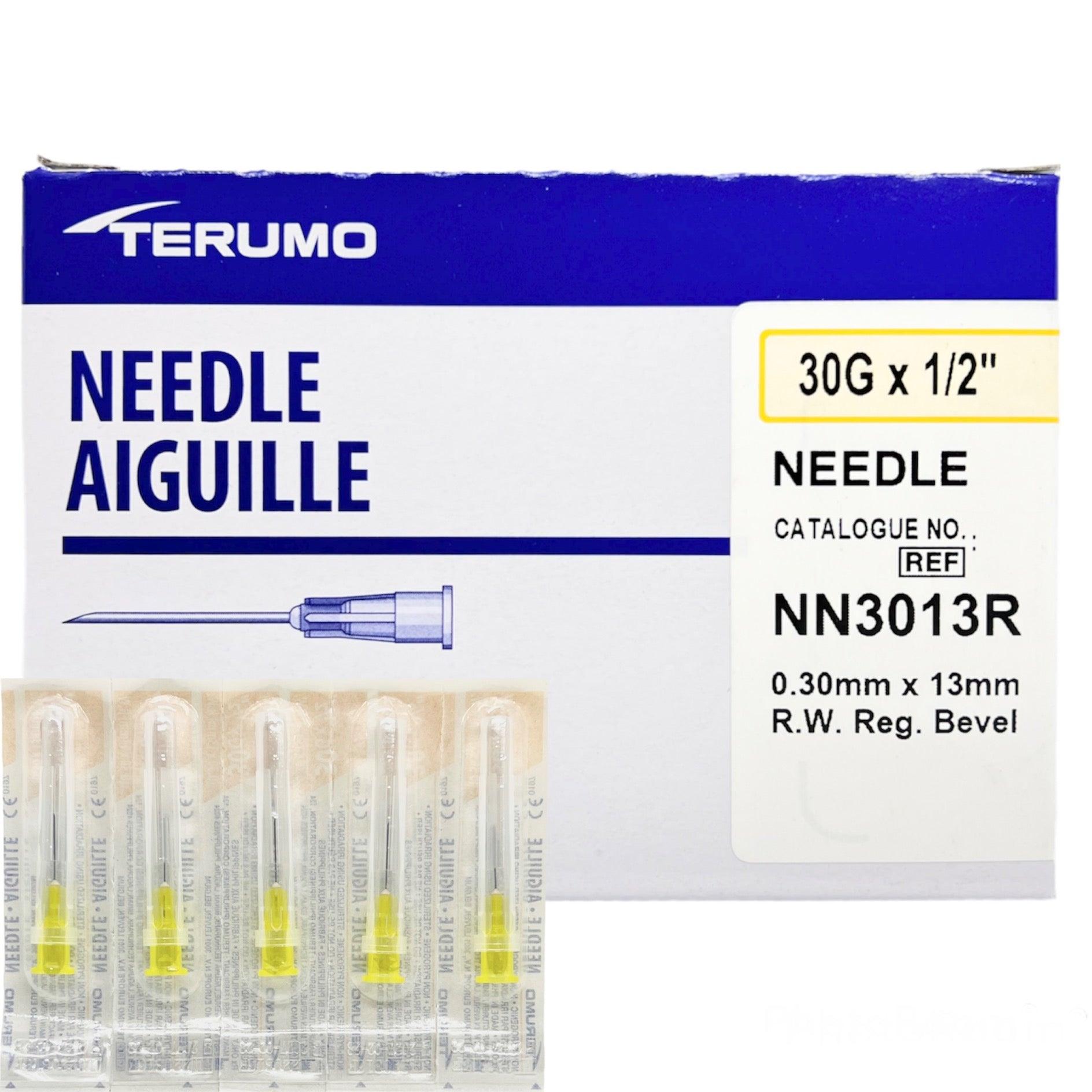 Terumo Hypodermic Needle 30G x 0.5" RB RW Clear Hub (100pcs/box)