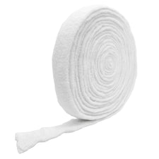Roll of white tubular mesh bandage for wound care and medical use