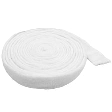 Rolled white tubular mesh bandage for wound care and medical dressing support