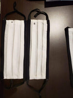 Tuck Pleated Black Cloth Mask - 100% Cotton