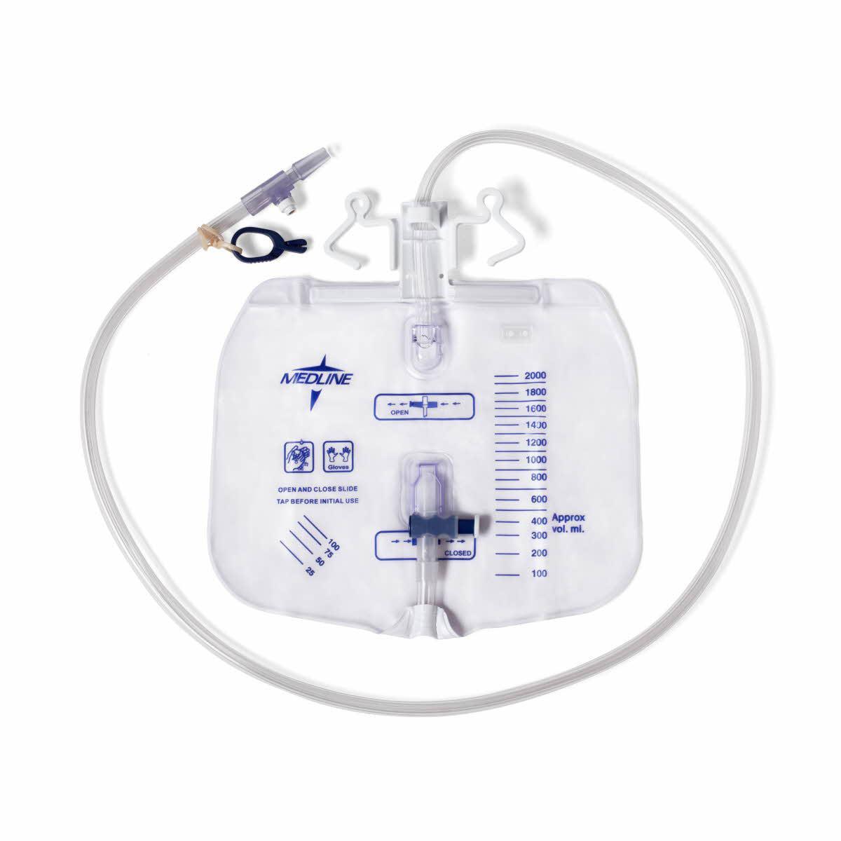 Urinary Drainage Bag 2000 ml with Anti-Reflux Tower